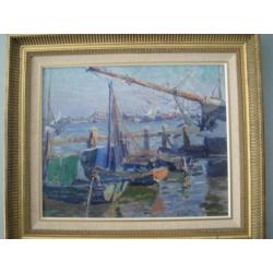 Houthaven te Amsterdam ca.1913 door Hendrik Jan Wolter