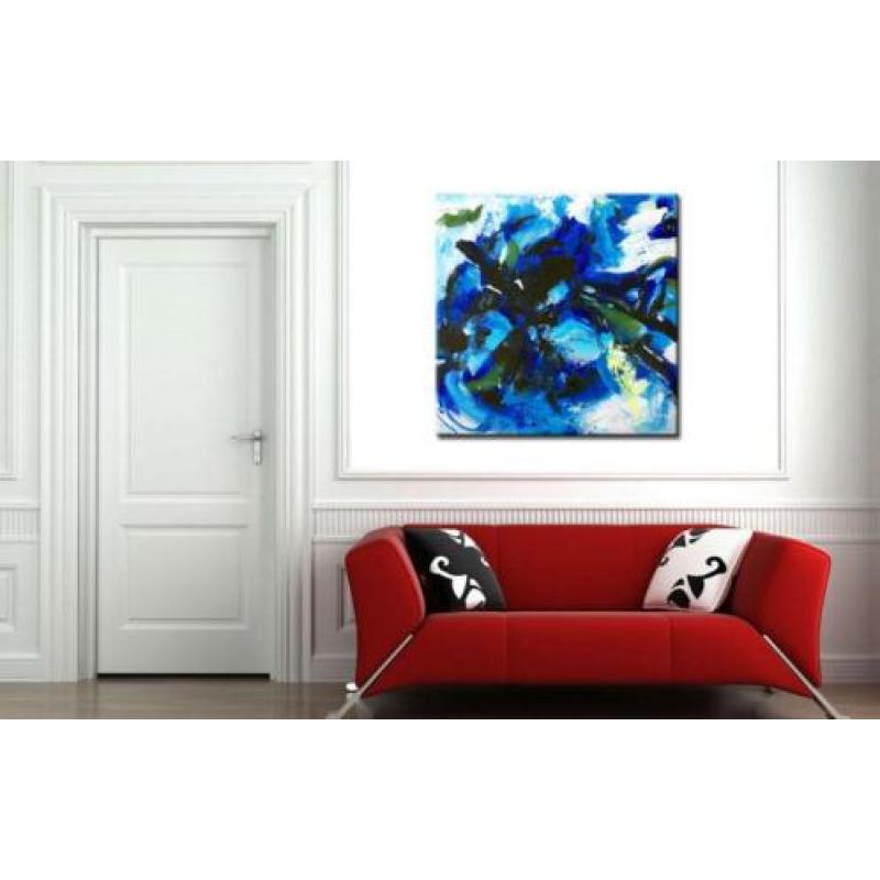 d923 Abstract modern olieverf schilderij 100x100cm