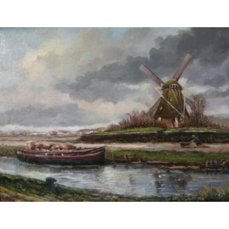 Te koop schilderij van de tinselboer molen