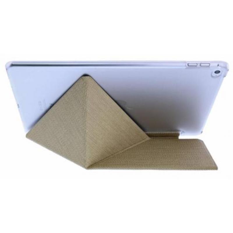 OU Case Gold TPU Leather Flip Cover Met Standaard iPad Air