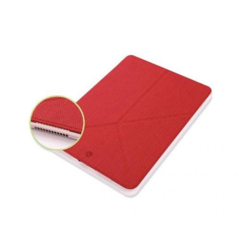 OU Case Rood TPU Leather Flip Cover Met Standaard iPad Air